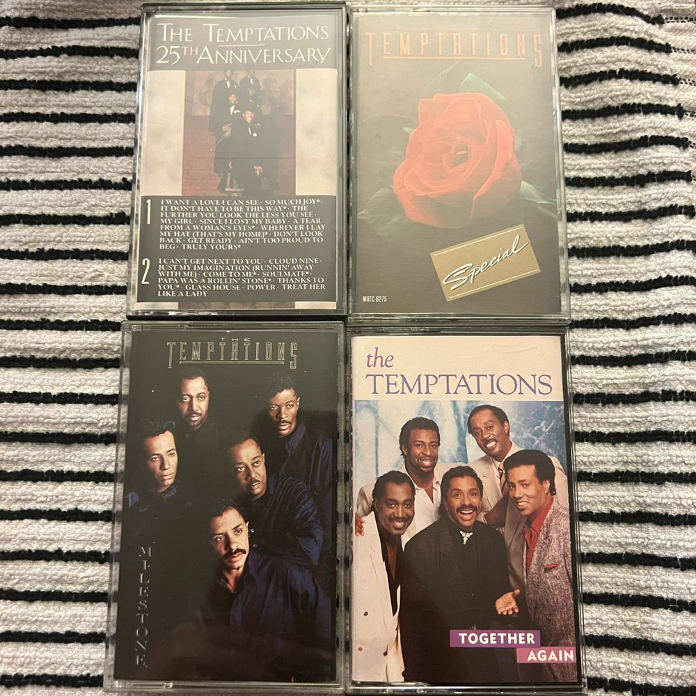 The Temptations set of four cassette tapes